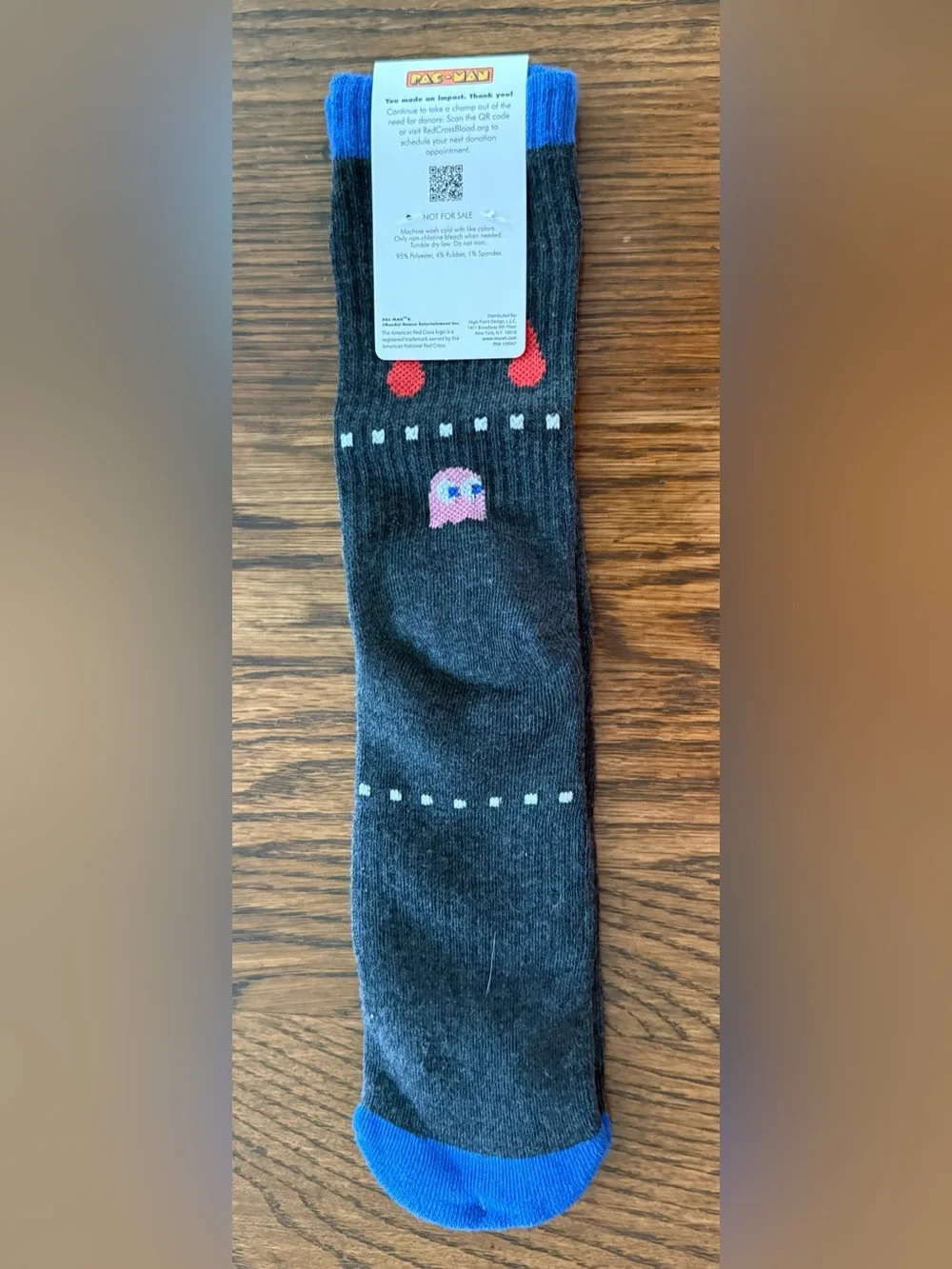 Pac-Man x American Red Cross Promo Socks – Limited Edition, OSFM